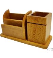 Wooden Desk Organizer for Office Table and Study Desk, Practical Utility Gift for Corporate Gifting, Stationery Storage and Everyday Workspace Management